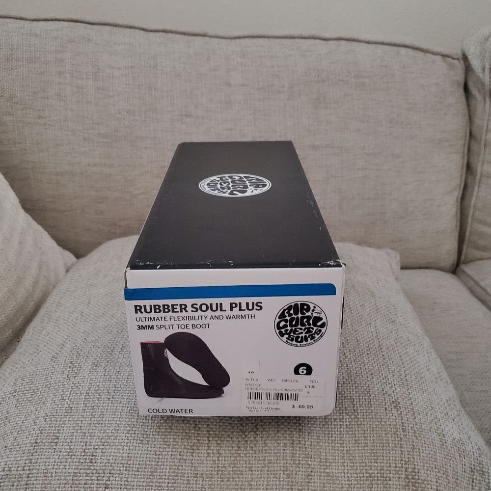 🌊 RIP CURL 🌊 NEW! Rubber Soul Plus 3MM Split Toe Surf Booties -[Size 6, Black] - Picture 2 of 15